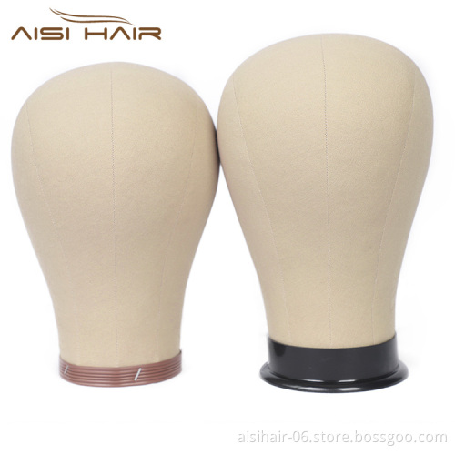 Aisi Hair Canvas Block Head Mannequin Head Weft Wig Display Style Styling Manikin Head Cork Inside Dryer Free Gifts